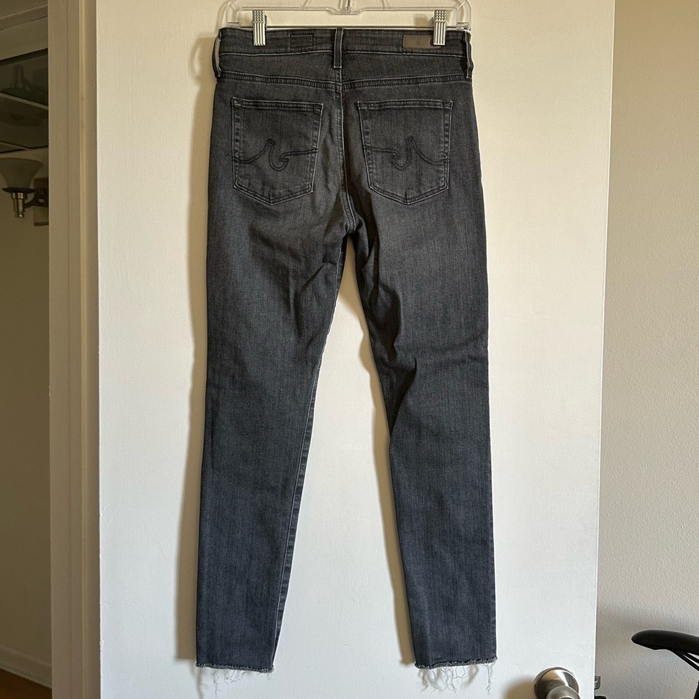 AG Adriano Goldschmied Light Gray Farrah High Rise Skinny Ankle Jeans size 28R - Picture 2 of 11